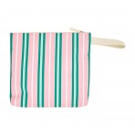 Beach Wet Pouch | Pink + Green Stripe
